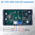 Digital LED Tachometer, Icstation RPM Speed Meter AC 110V 220V Digital Motor Tachometer with Hall Proximity Switch Sensor NPN for Lathes, Conveyor...