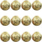 12 Piece Metal Blazer Button Set - for Blazer, Suits, Sport Coat, Uniform, Jacket 25mm (Gold)...