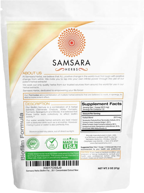 Biofilm Formula Herbal Powder (2oz/57g) 20:1 Concentrated Extract...