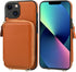 Bocasal RFID Blocking Wallet Case for iPhone 14 iPhone 13, Adjustable Crossbody Zipper Purse Case Card Holder with Kickstand Detachable Wrist Stra...