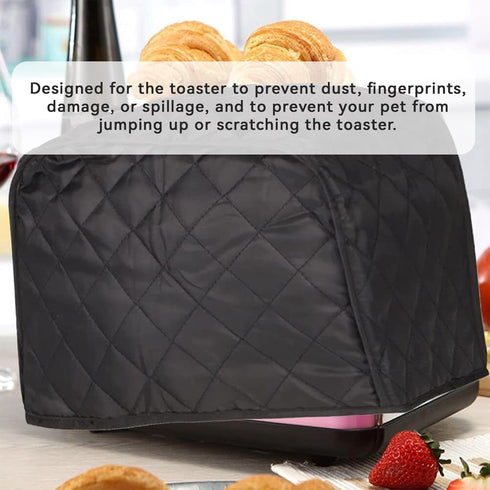 Two Slice Bread Machine Cover, Universal Size Kitchen Appliance Cover for Bread Machine, Black Bread Machine Cover...