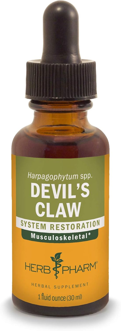Herb Pharm Devil's Claw Liquid Extract for Musculoskeletal System Support - 1 Ounce (DDCLAW01)...