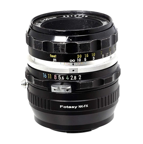 Fotasy Copper Nikkor Lens to Fuji X Adapter, NK F Mount to X Adapter, Compatible with Fujifilm X-Pro1 X-Pro2 X-Pro3 X-E2 X-E3 X-A10 X-T1 X-T2 X-T3...