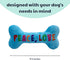 Huxley & Kent for Dogs | Peace, Love, Belly Rubs Bone | Holiday Christmas Power Plush Dog Toy with Squeaker | Funny Dog Gift | Fun, Durable, and S...
