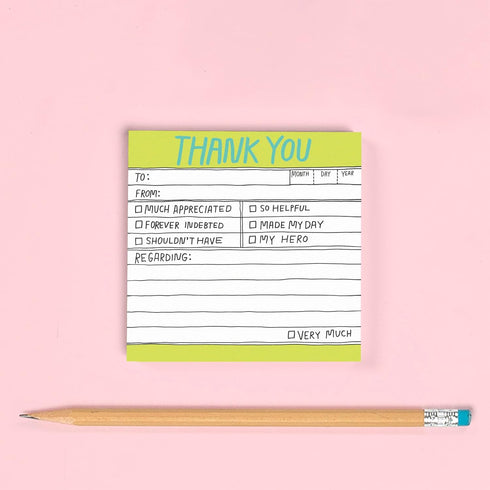 Knock Knock Hand-Lettered Thank You Sticky Notes...