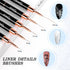 Double Ended Nail Art Brushes, Eptbsdu 5 PCS Nail Design Painting Tools including Nail Fine Liner Brushes and Nail Dotting Pens, Black...