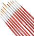 Fine Enamel Detail Brushes Set - 11 Pieces Miniature Paint Brushes for Detailing & Art Painting - Acrylic, Watercolor, Oil - Models, Airplane Kits...