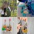 12 Pcs Halloween Cat Diamond Keychains Kit Double Sided DIY Cute Halloween Cat Diamond Keychains for Beginners Adults Art Craft Supplies Holiday G...
