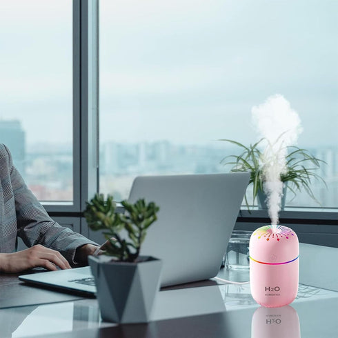 Small Humidifiers for Bedroom,Desk Humidifier,Portable Humidifiers,Car Humidifier,USB Humidifier,Travel Humidifier,Cute Humidifier,Night Light 300...
