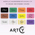 Acrylic Paint Pens - 12 Acrylic Paint Markers Medium Tip (2mm) | Great for Rock Painting, Canvas, Glass, Porcelain, Fabric, Paper, Pottery and Pla...