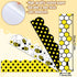 Whaline 69Ft Summer Bee Bulletin Board Borders Bee Honeycomb Dot Flower Self-Adhesive Bulletin Board Trim for Summer Bee Day Decoration Party Home...