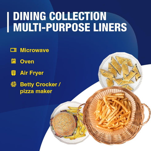Round Disposable Non-Stick Air Fryer Parchment Paper for 12 Inch Pizza Maker - Oil Resistant, Waterproof Baking Paper (20 COUNT)...