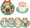 4 PCS Christmas Wreath Cat Diamond Art Coasters Kit, DIY Diamond Art Painting Coasters for Adults, 5D Xmas Diamond dot Kits Coasters Craft Supplie...