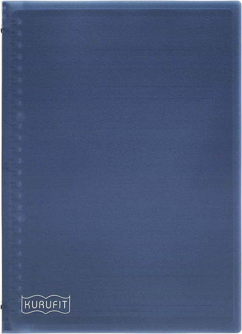 Maruman KULUFIT B5 size 26-ring binder, Soft & Flexible cover with 10 6mm ruled loose sheet, Translucent BLUE, 1 EA (F020-02)...