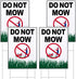 Blulu 4 Pcs Do Not Mow Sign with Metal H Stake 10 x 7 Inches No Mow May Yard Sign Double Side Lawn Signs Corrugated Plastic Weatherproof UV Protec...