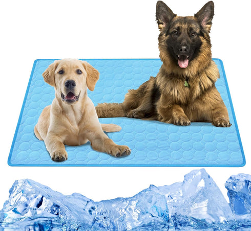 Dog Cooling Mat, Ice Silk Dog Cooling Mat, Washable & Portable Dog Cooling Pad, Safe & Non-Toxic Cooling Pad for Dog Cat, Cooling Dog Mat for Couc...