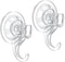 VIS'V Suction Cup Hooks, Small Shower Suction Hooks, Heavy Duty, Removable and Reusable, Clear, 2 Pcs...