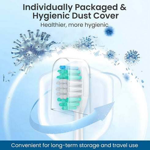 Replacement Toothbrush Heads 10 Pack Compatible with AquaSonic Black Series, Vibe Series, Black Series pro, and Duo Series pro Electric Toothbrush...