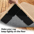 Rug Carpet Non Slip Grippers, Reusable and Washable Double Sided Carpet Tape Pads, Strong Adhesive Grippers for Area Rugs, Keep Corners Flat, No D...