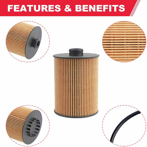 Oil Filter Compatible with Porsche Cayenne Volkswagen Atlas CC Passat Touareg VR6 3.6L V6 Engine Replaces# OX983D 03H115562 ?03H-115-562 (2 Pcs)...