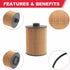 Oil Filter Compatible with Porsche Cayenne Volkswagen Atlas CC Passat Touareg VR6 3.6L V6 Engine Replaces# OX983D 03H115562 ?03H-115-562 (2 Pcs)...
