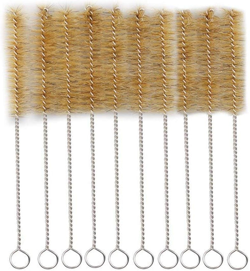Tube Bottle Wash Cleaning Brush 9.5 Inch. Tan Bristles Radial Tip for Lab Set Chemistry Test, 15 Pack...