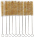Tube Bottle Wash Cleaning Brush 9.5 Inch. Tan Bristles Radial Tip for Lab Set Chemistry Test, 15 Pack...