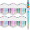 60 Pieces Plastic Beadable Pen Bead Ballpoint Pen Black Ink Beaded Pens for Kids Students Presents Office School Supplies (Mermaid Colors, Classic...