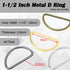 CooBigo 40 Pack 1 1/2 inch Metal D Ring 1.5 inch D Hooks Ajustable D-Rings Webbing Strap Belt Buckles for Bag, Backpack, Handles, Purses, Hangers ...