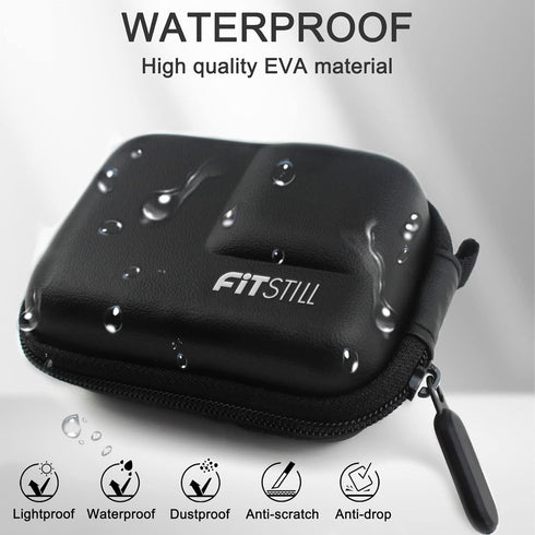 FitStill Black PU Mini Carrying Case for Go Pro Hero 12/11/10/9/8/7/(2018)/6/5 Black,Hard Shell Travel Storage Case for DJI Osmo Action,AKASO,Camp...