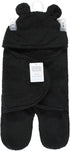 Hudson Baby Unisex Baby Animal Sherpa Baby Outdoor Stroller Sack Wrap, Black, One Size...