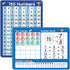 Dinggaogao10 Packs Number Line Whiteboards Cards, 9” x 12”Double Sided Dry Erase Board Writable and Erasable 130 Numbers Chart White Board for Stu...
