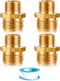 Garden Hose Fittings Connectors Adapter Solid brass Brass Repair Male to Male faucet leader coupler dual water hose connector(3/4" GHT Male to 1/2...