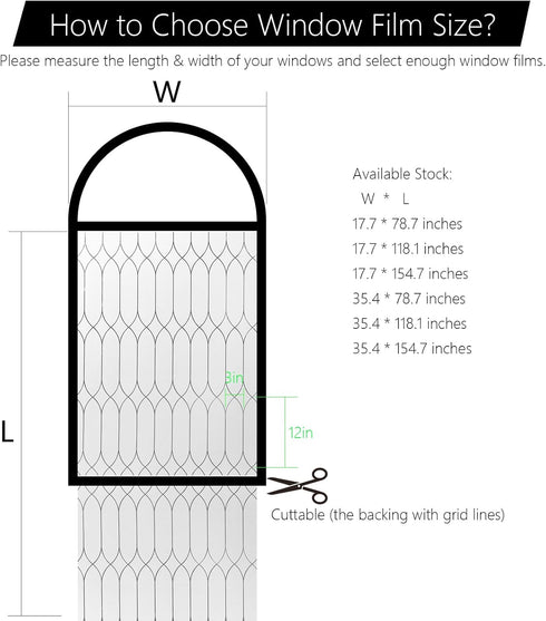 Privacy Window Film Decoration, Heat Control Window Tint for Home, Static Cling Glass Door Covering Window Sticker Removable Non-Adhesive UV Block...