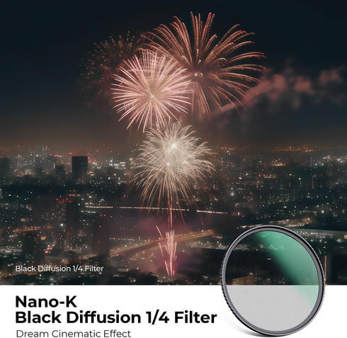 K&F Concept 37mm Black Diffusion 1/4 Filter Mist Cinematic Effect Filter with 18 Multi-Layer Coatings for Video/Vlog/Portrait Photography (K-Serie...