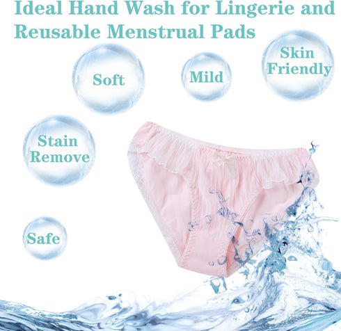 Lingerie Bulk Laundry Detergent For Remove Stubborn Blood Stain, Underwear Bulk Detergent Laundry Liquid Ideal Hand Wash For Lingerie, Period Pant...