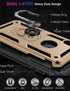 LUMARKE for iPhone Xs Max Case with Screen Protector,Military Grade Pass 16ft. Drop Tested with Magnetic Ring Kickstand Protective Phone Cover Gol...