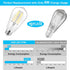 8W LED Light Bulb Edison Bulbs 100 Watt equivalent, Vintage ST58 Dimmable LED Bulbs Bright 960Lumens, E26 Medium Base Antique Clear Glass Filament...
