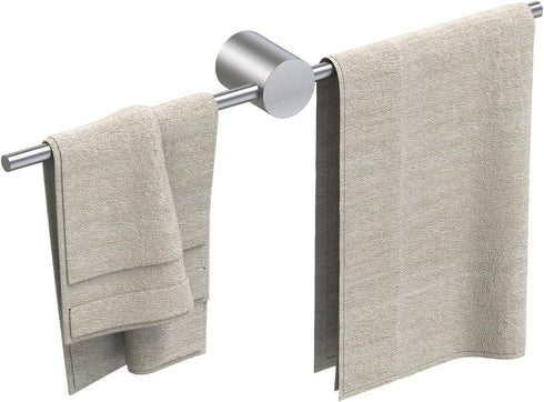 HITSLAM 18 Inch Brushed Nickel Towel Bar, SUS304 Stainless Steel Single Base Towel Rack Wall Mounted, Modern Home Decor Bathroom Towel Holder with...