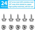 YeeBeny Stainless Steel Screws Marine Grade Boat Canvas Snaps 3/8"Socket with Stainless Steel 5/8"Screw, Snaps for Boat Cover, Snap Screw Stud, Ma...