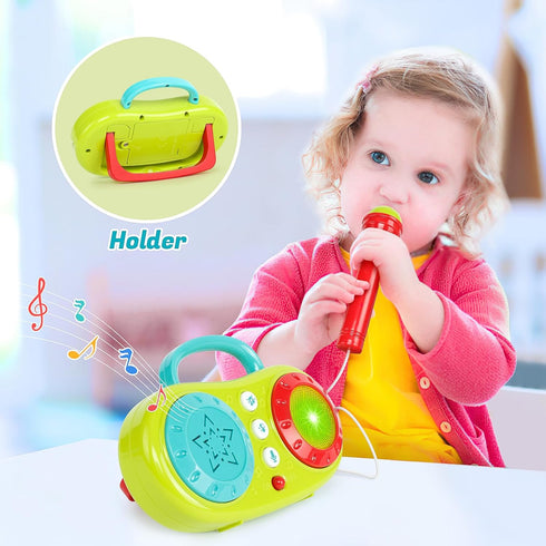 Baby Karaoke Machine Toy for Kids 12-18 Months, Singing Microphone Toy for 1 2 3 4+ Year Old Boys Girls, Toddler Music Player Learning Toy with 5 ...