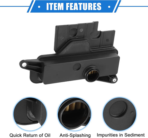 Transmission Filter Kit Compatible for Scion TC 2011-2016, Durable Plastic Black Automatic Transmission Filter with Gasket...