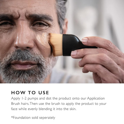 War Paint For Men Angled Makeup Application Brush - Perfect for Blending & Applying Liquid Makeup - Vegan Friendly & Cruelty-Free - Ideal Brush fo...