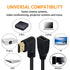 Poyiccot 8K HDMI Extension Cable, Short 8K HDMI 90 Degree Left Angle Male to Female HDMI 2.1 Cable Adapter 48Gbps with 8K 60Hz Video and 3D HDR fo...