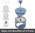 Oggi Borosilicate Glass French Press Coffee Maker (20oz)- 5 Cup Capacity, Coffee Press, Single Serve Coffee Maker, Stainless Steel Lid & Plunger, ...