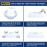 Clear Plastic Desk Mat Office Table Top Protector PVC Tablecloth Cover Waterproof Cloths Wipeable Furniture Topper Pad for Dining Computer Desktop...