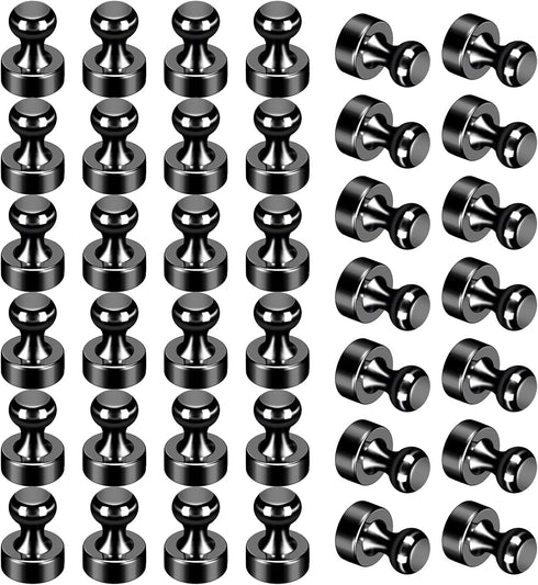 36Pack Refrigerator Magnets Black Fridge Magnets for Whiteboard Strong Whiteboard Magnets Small Metal Magnets for Fridge White board Map Kitchen O...