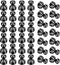 36Pack Refrigerator Magnets Black Fridge Magnets for Whiteboard Strong Whiteboard Magnets Small Metal Magnets for Fridge White board Map Kitchen O...