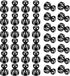 36Pack Refrigerator Magnets Black Fridge Magnets for Whiteboard Strong Whiteboard Magnets Small Metal Magnets for Fridge White board Map Kitchen O...