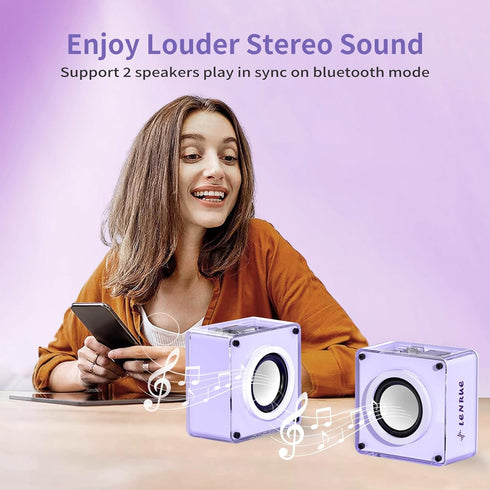 LENRUE Mini Bluetooth Speaker,Wireless Portable Speakers,5W Small Speaker with Clear Sound,Support TWS/TF Card,Lanyard Design for Hiking, Biking, ...